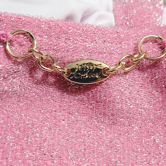 NEW Betsey Johnson Pink Glitter Swimsuit - Picture 6 of 11